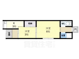 富田林市本町アパート【2階】の間取り