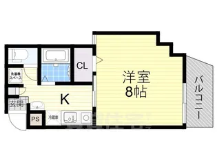 大阪府大阪市淀川区塚本3丁目【マンション】の間取り