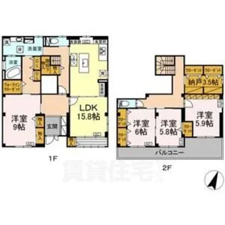 愛知県春日井市松新町4丁目【アパート】の間取り
