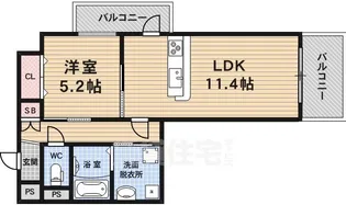VAIL京都御苑(ヴェイル)【6階】の間取り