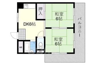 GARBO淡路【1階】の間取り