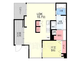 シャリマー西大路【4階】の間取り