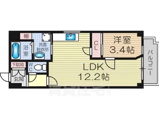 やまびこハイツパート2【9階】の間取り