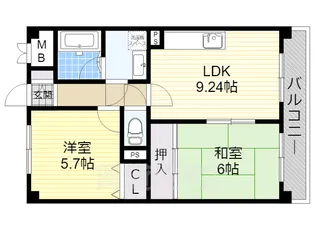 EAST NAGARE【502号室】の間取り