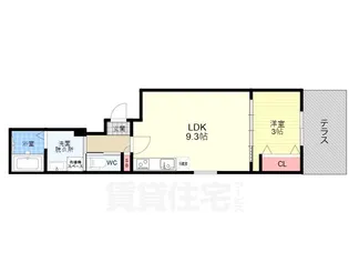 アドバンスコート五条丹波口【1階】の間取り