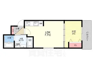 アドバンスコート五条丹波口【3階】の間取り