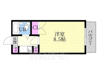 サンフェスタ東福寺 A棟【3階】の間取り