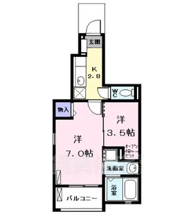 クレメント ハウス【1階】の間取り