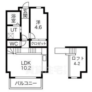1LDKの間取り画像