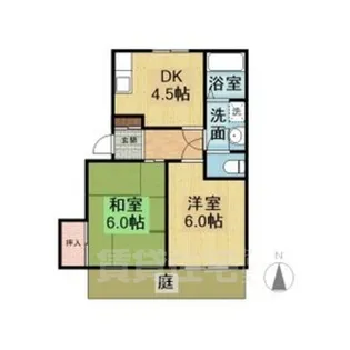 ハイレジデンスウエダ【1階】の間取り