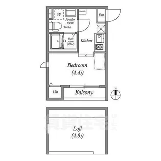 サンライズ十条【1階】の間取り