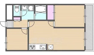 京都府京都市南区吉祥院大河原町【マンション】の間取り