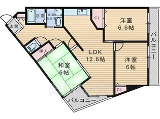リバージュ2【4階】の間取り