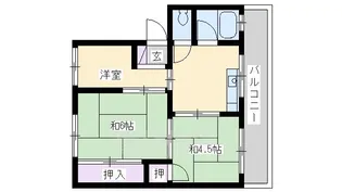 大阪府摂津市鳥飼下3丁目【マンション】の間取り