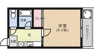 コスモハイツ河原町【2階】の間取り