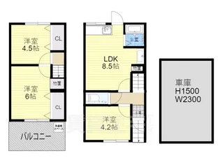 大阪府大阪市淀川区田川北2丁目【一戸建】の間取り