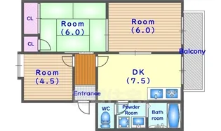 嵯峨野グリーンパレス【2階】の間取り