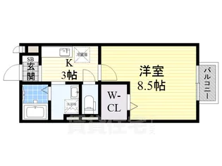 大阪府堺市中区八田西町2丁【アパート】の間取り