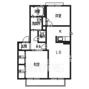 バリュージュ植善C棟【1階】の間取り
