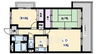 サウスステーション公輝【6階】の間取り
