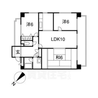 ランドマーク・一社【4階】の間取り