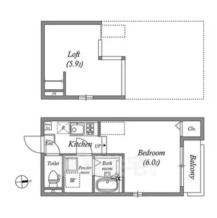京都府京都市山科区四ノ宮泉水町【アパート】の間取り