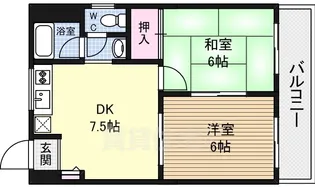 サンシャイン三津屋【2階】の間取り