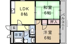 サライ西野【3階】の間取り