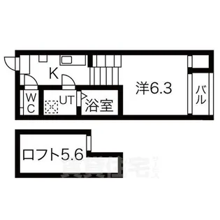 1Kの間取り画像