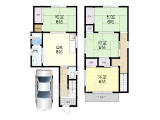 奈良県奈良市出屋敷町【一戸建】の間取り