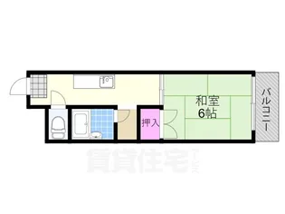 ツインヴィラ塚本B棟【401号室】の間取り