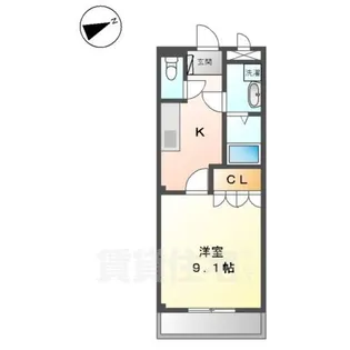 コンフォール白水【1階】の間取り