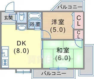 サンビルダー新神戸【201号室】の間取り