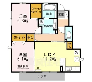 Le ciel Mizusaki B棟【1階】の間取り