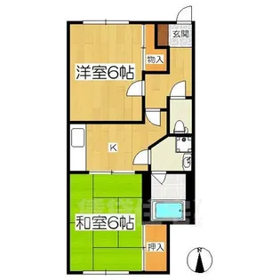 京都府京都市右京区西院春栄町【テラスハウス】の間取り