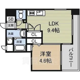 1LDKの間取り画像