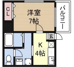 イワミマンション【1階】の間取り