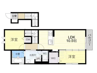 奈良県北葛城郡広陵町大字三吉【アパート】の間取り