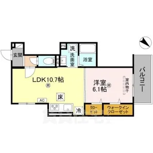 GRAMM桂北滝川 C棟【1階】の間取り