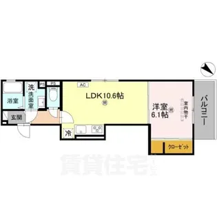 GRAMM桂北滝川 C棟【2階】の間取り