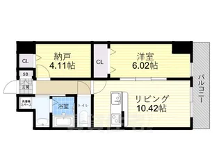 アーバンパーク新大阪【3階】の間取り