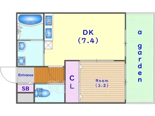 マレッタ京都天神川【1階】の間取り