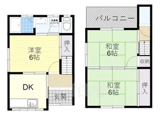 兵庫県尼崎市大庄西町4丁目【タウンハウス】の間取り