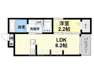 シーエムドゥ【2階】の間取り