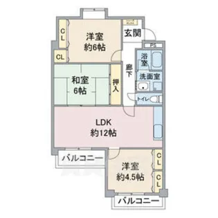 シャトレ大堀【2階】の間取り