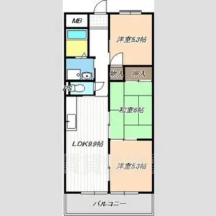 3LDKの間取り画像