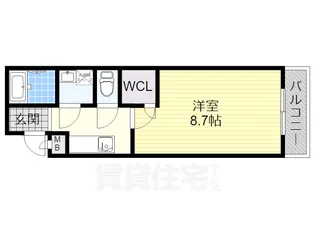 1Kの間取り画像