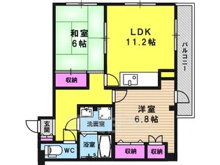 2LDKの間取り画像