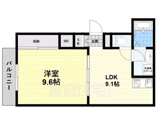 大阪府大阪市都島区東野田町4丁目【アパート】の間取り