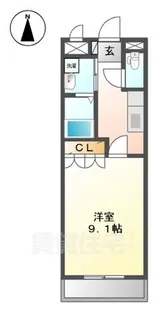 アルコバレーノ白水【1階】の間取り